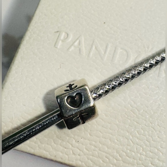 Authentic Pandora Retired Faith Love Hope S925 Ale Charm - Picture 8 of 11